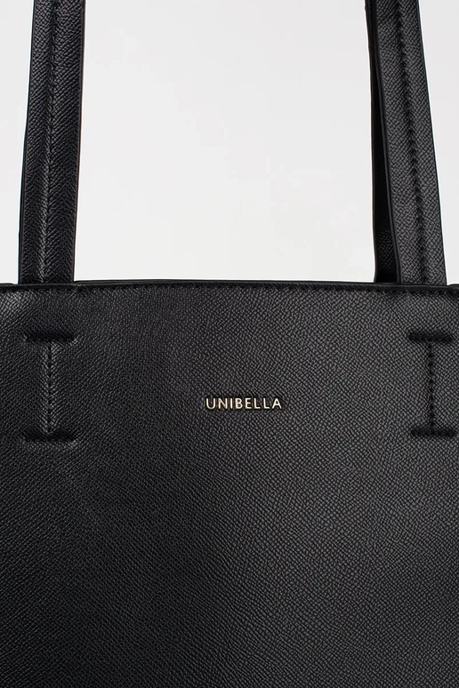 Grande borsa shopper nera con borchie