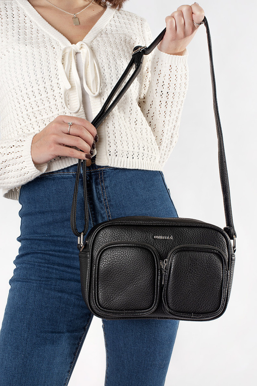 Piccola borsa nera con tasche