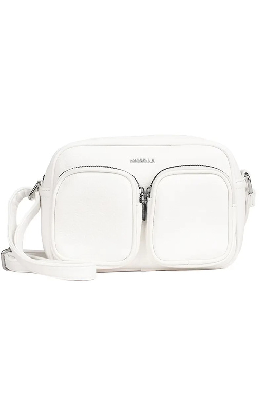 Piccola borsa bianca con tasche