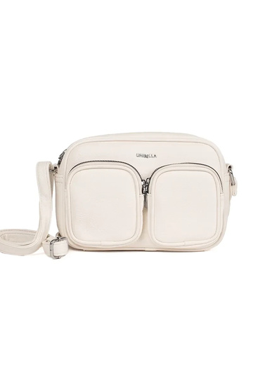 Borsa a mano lilla con tasche