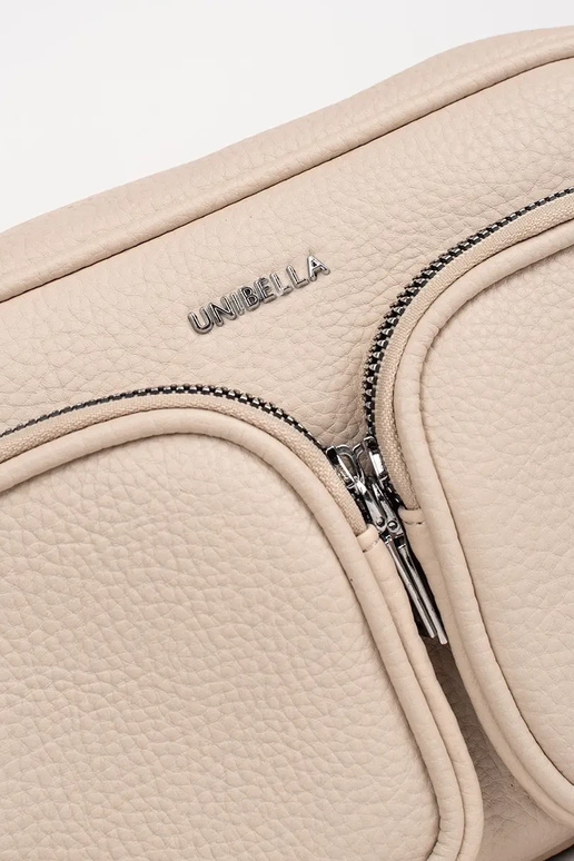 Borsa a mano color avorio con tasche