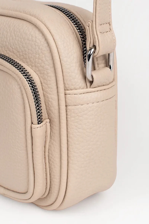 Borsa a mano color avorio con tasche