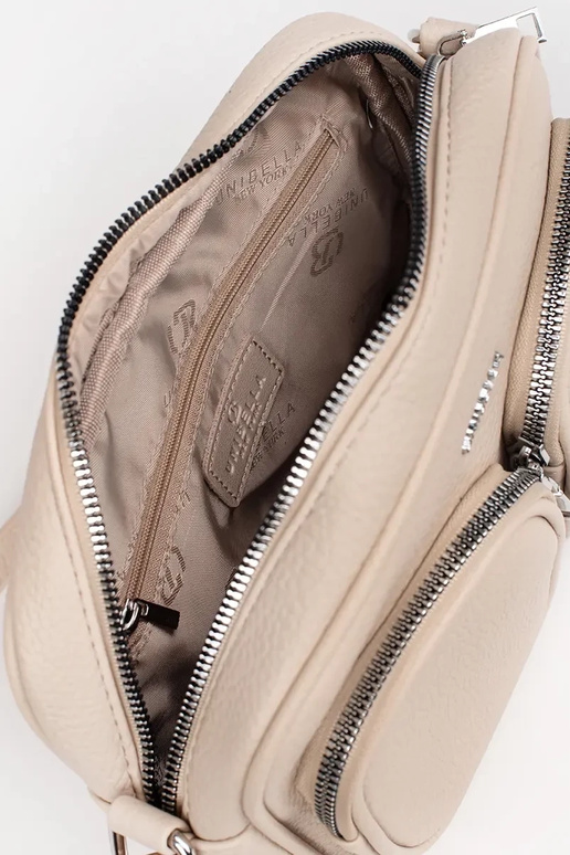 Borsa a mano color avorio con tasche