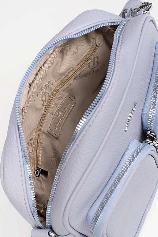 Borsa a mano viola con tasche