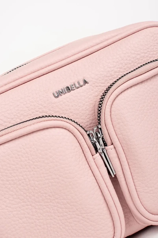 Borsa a mano rosa con tasche