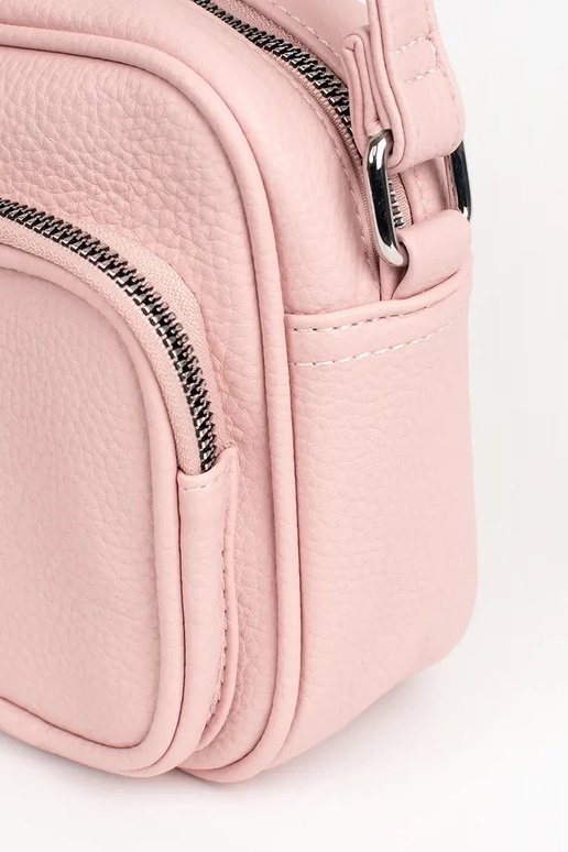 Borsa a mano rosa con tasche