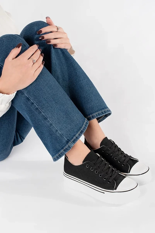 Sneakers classiche da donna nere con...