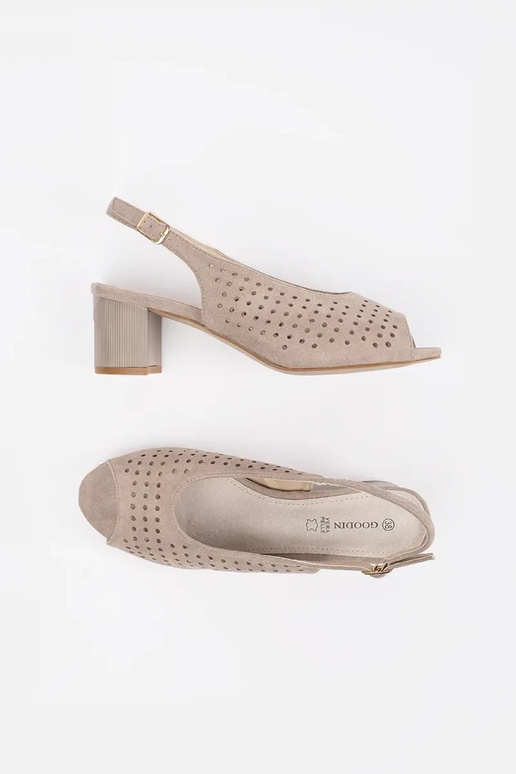 Sandali con tacco argento Sergio Leone