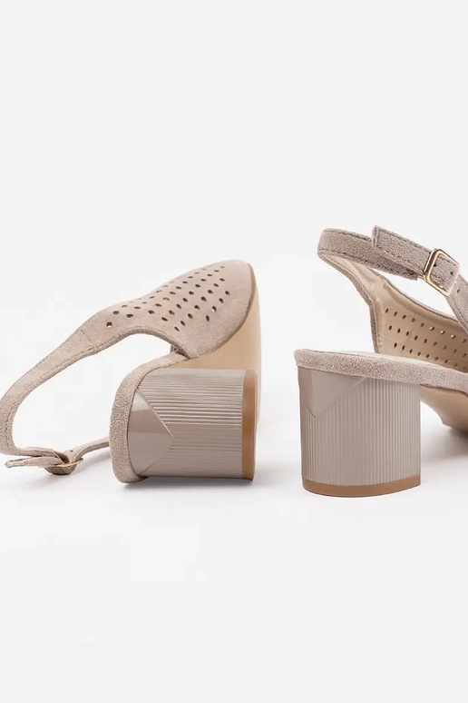 Sandali con tacco argento Sergio Leone