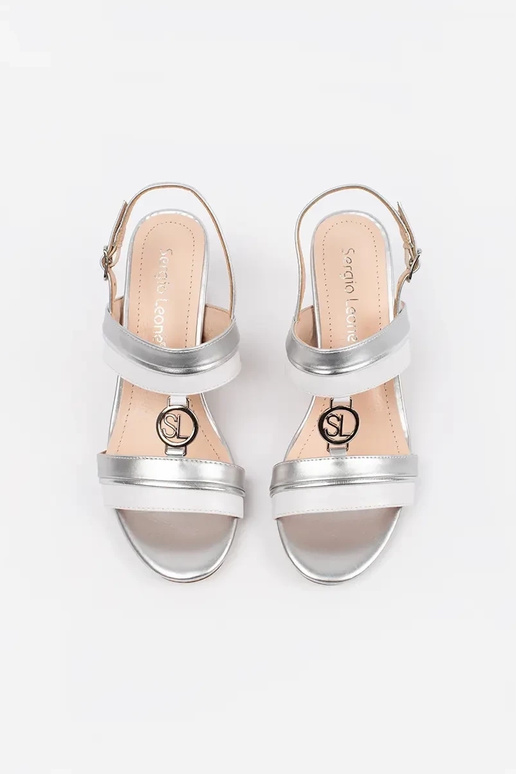 Sandali da donna con tacco alto perla...