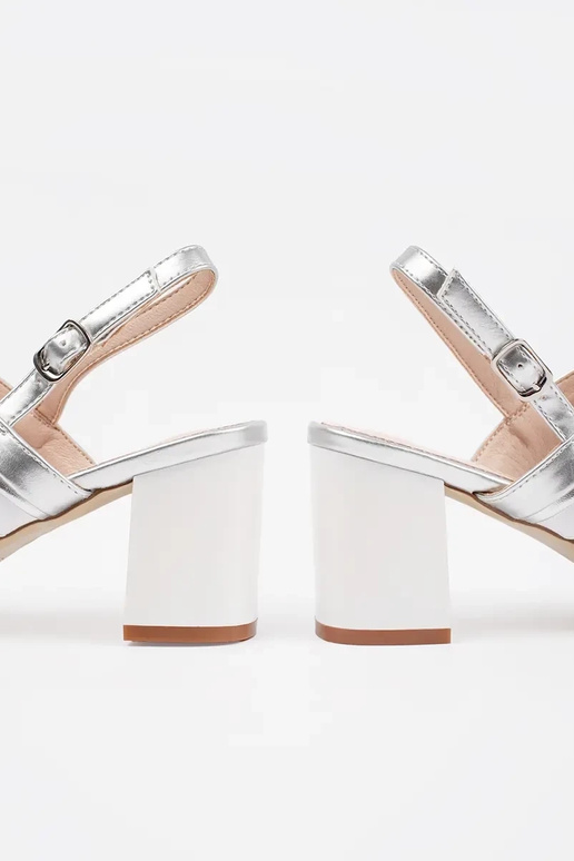 Sandali da donna con tacco alto perla...