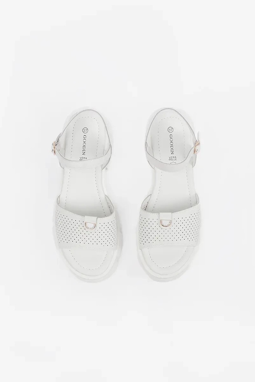 sandali bianchi con piattaforma