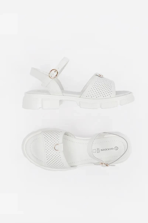 sandali bianchi con piattaforma