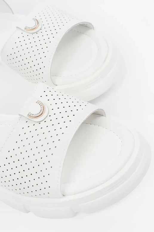 sandali bianchi con piattaforma