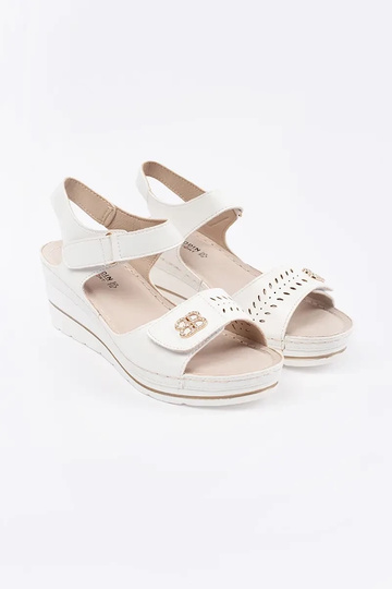 Sandali bianchi a zeppa con... 2