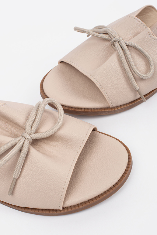 Ciabatte sabbia con fiocco