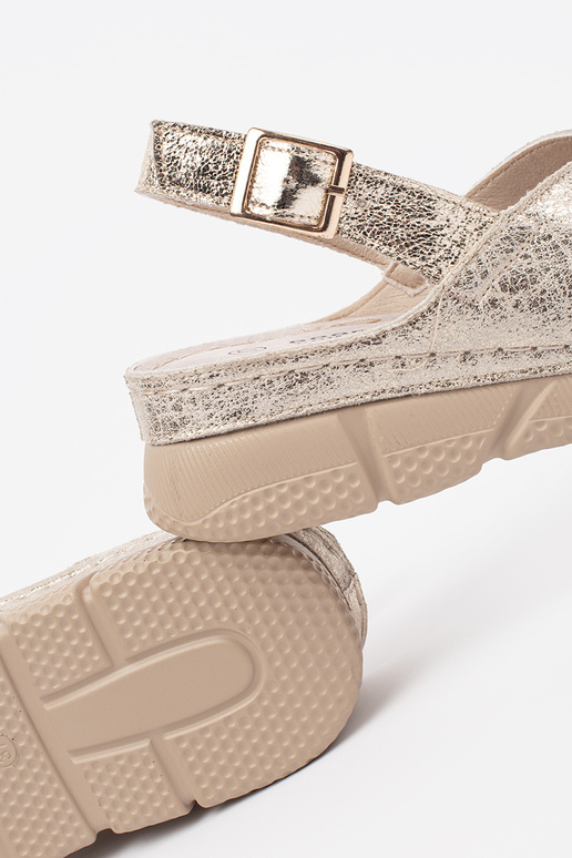 Sandalette piatte da donna color oro Sandalette piatte da donna color oro