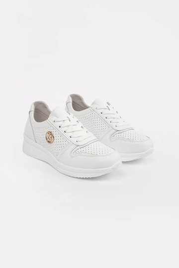 sneakers bianchi in pelle... 2