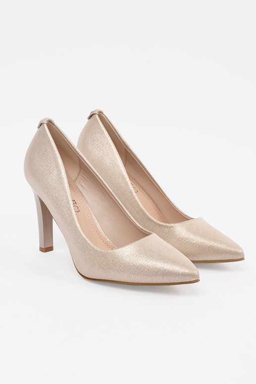 Scarpe alte lucide color sabbia Scarpe alte lucide color sabbia