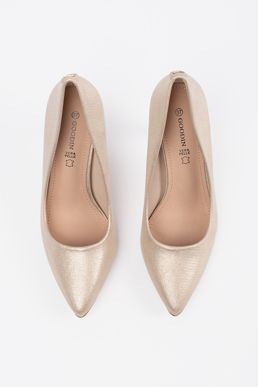 Scarpe alte lucide color sabbia Scarpe alte lucide color sabbia