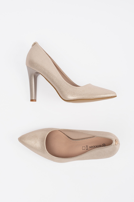 Scarpe alte lucide color sabbia Scarpe alte lucide color sabbia