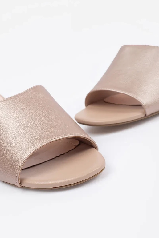 Pantofole beige con tacco alto Sergio...