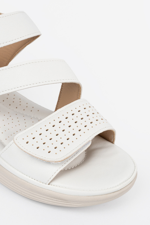 Sandali da donna con velcro bianchi