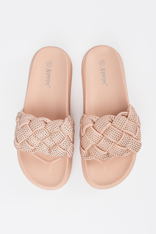 Pantofole con cristalli rosa Pantofole con cristalli rosa