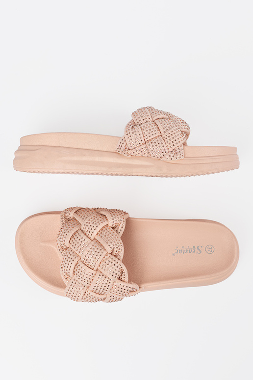 Pantofole con cristalli rosa Pantofole con cristalli rosa