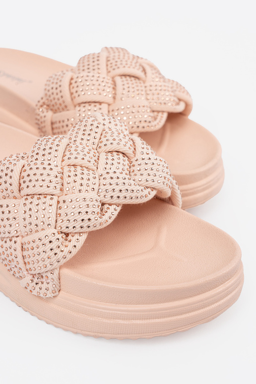 Pantofole con cristalli rosa Pantofole con cristalli rosa