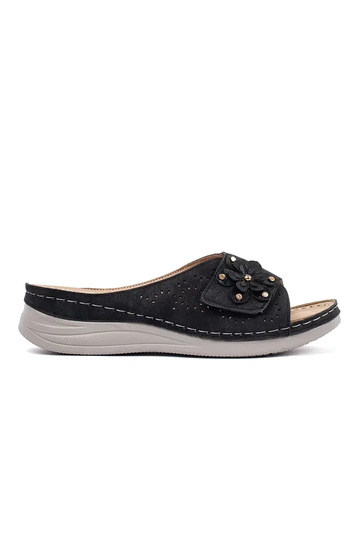 Pantofole nere da donna con...