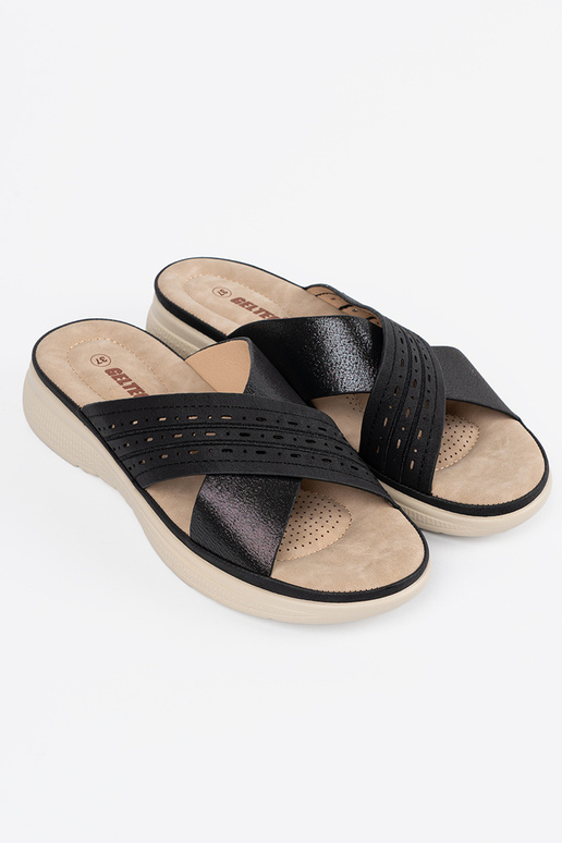 Ciabatte con piattaforma nere Ciabatte con piattaforma nere