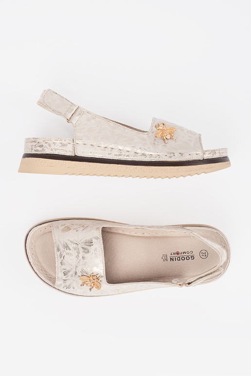 Sandali color avorio con platform e...