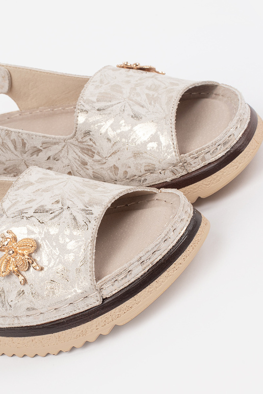 Sandali color avorio con platform e...