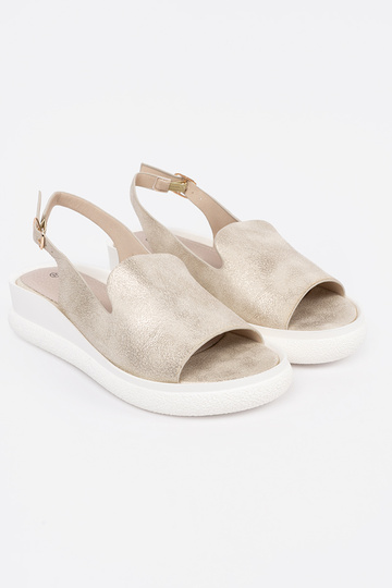 Sandali comodi color oro 2