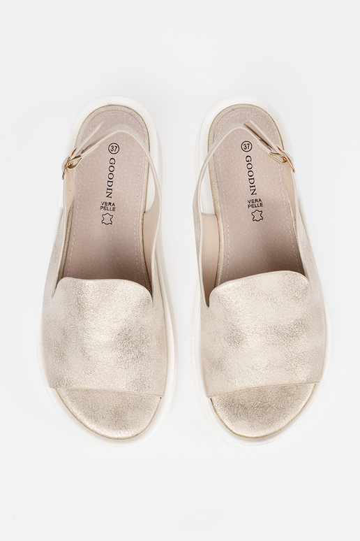 Sandali comodi color oro