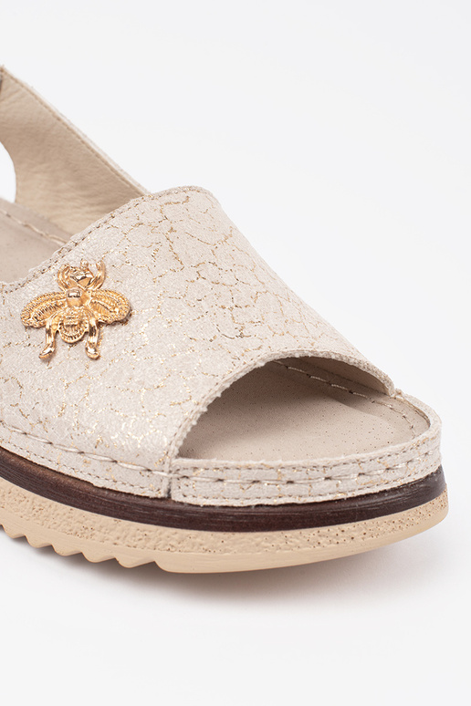 Sandali color sabbia con platform e...