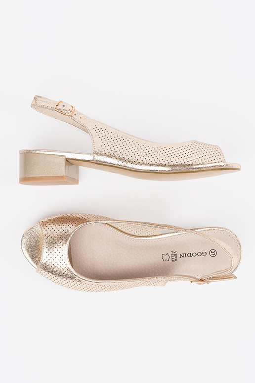 Sandali da donna color oro con tacco... Sandali da donna color oro con tacco...