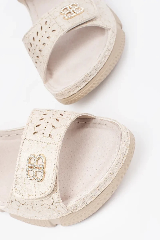 sandalini color avorio da donna