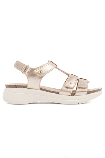 Sandali comodi da donna dorati