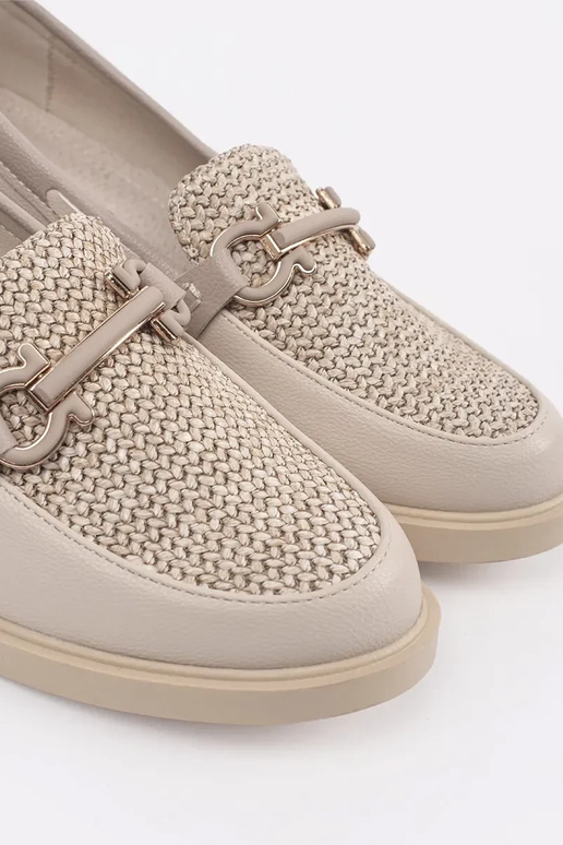 mocassini color avorio con soletta in...