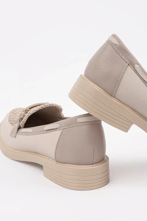 mocassini color avorio con soletta in...