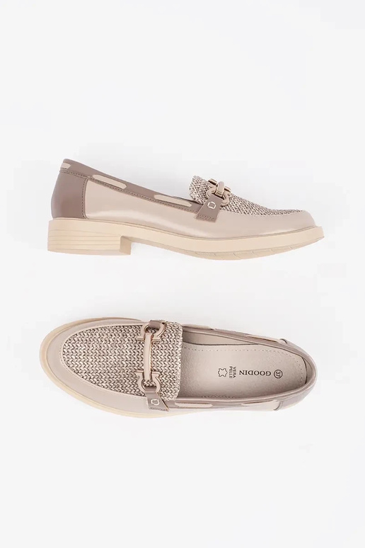 mocassini color sabbia con soletta in...