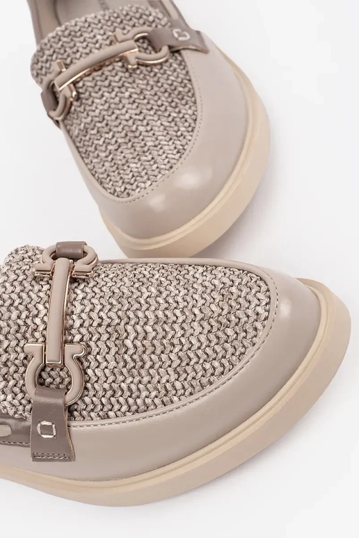 mocassini color sabbia con soletta in...