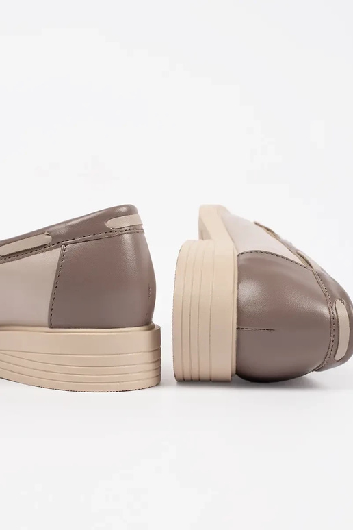 mocassini color sabbia con soletta in...