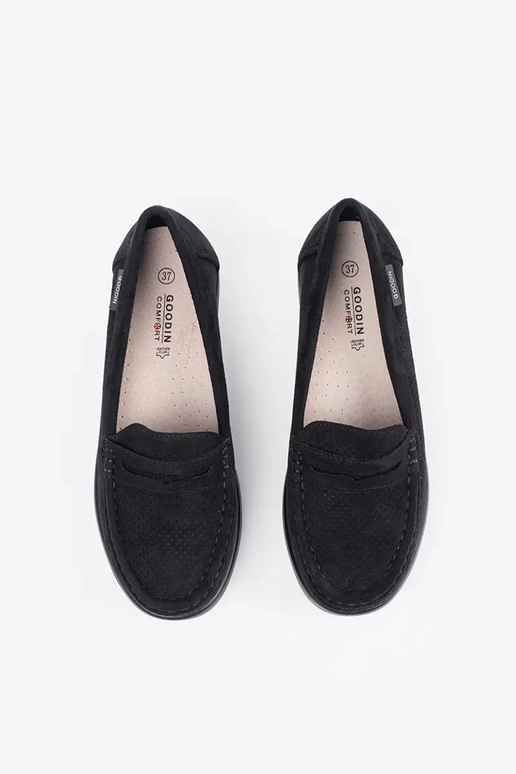 mocassini neri con suola spessa