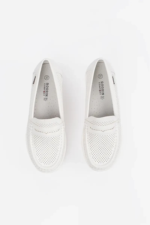 mocassini bianchi con suola spessa