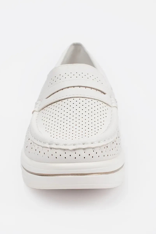 mocassini bianchi con suola spessa