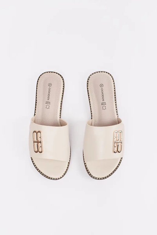 infradito color avorio da donna con...