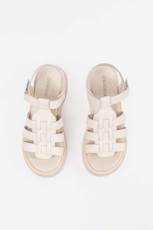 Sandali con piattaforma in pelle...